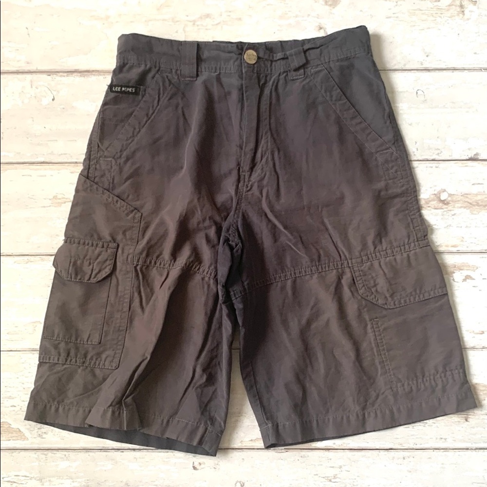 Boys Size 10 Regular LEE Pipes Shorts Navy Blue Gray Color Pants Kids
